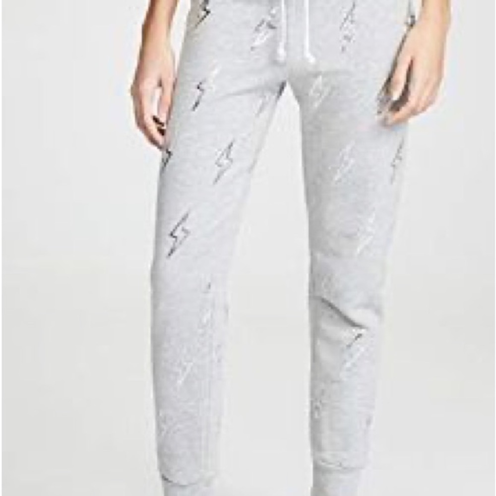 Gray Lightning Print Joggers wild fox size da